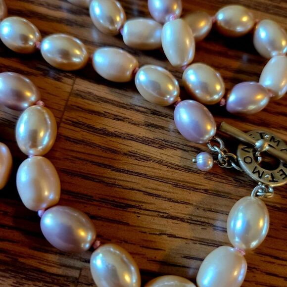 MONET Long Length Rope Pearls In Champagne, Cream, Light Mauve TIMELESS CHIC! - Picture 5 of 12